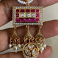 Polki Kundan Long Haram With Earrings | Indian wedding jewellery