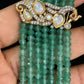 Victorian Peacock Green Onyx Beads Necklace | Latest Indian jewelry