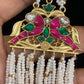 Jadau Kundan Side Pendants Necklace | Traditional Pearls Necklace