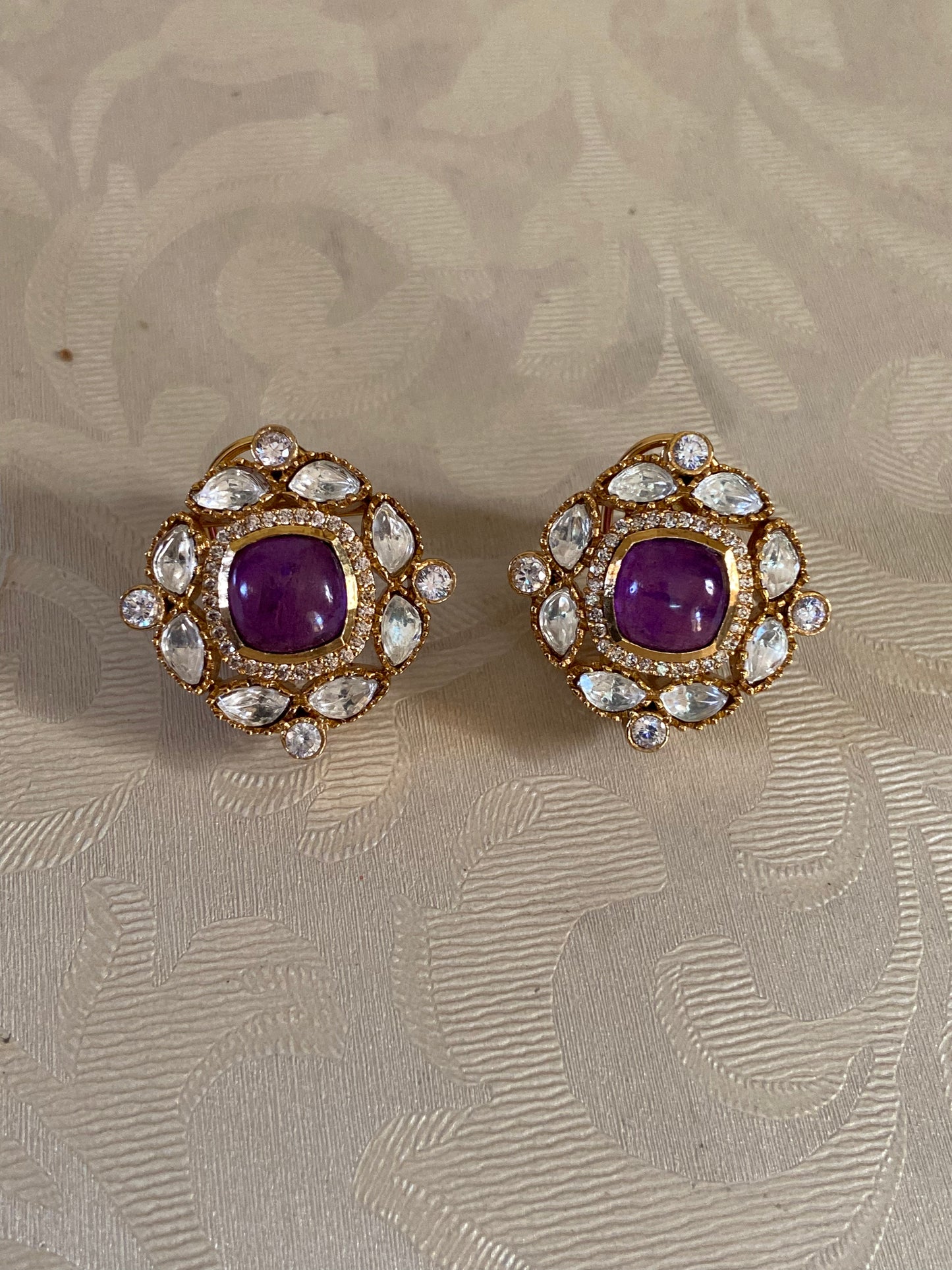 Polki Kundan Studs | Latest Jewelry