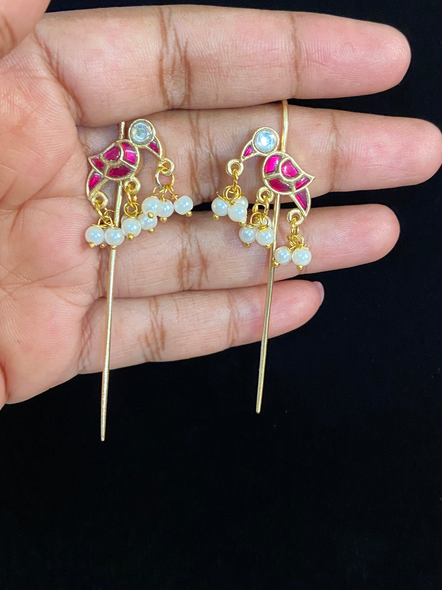 Jadau Kundan Earcuffs | Indian jewelry in USA