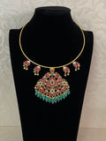 Jadau Kundan Pendant Hasli Necklace | Traditional Necklace In USA