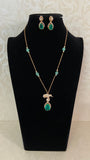 Bird Motif Pendant Simple Chain with Earrings | Latest Indian Jewelry In USA