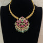 Jadau Kundan Pendant  Kante Necklace | Indian traditional jewelry