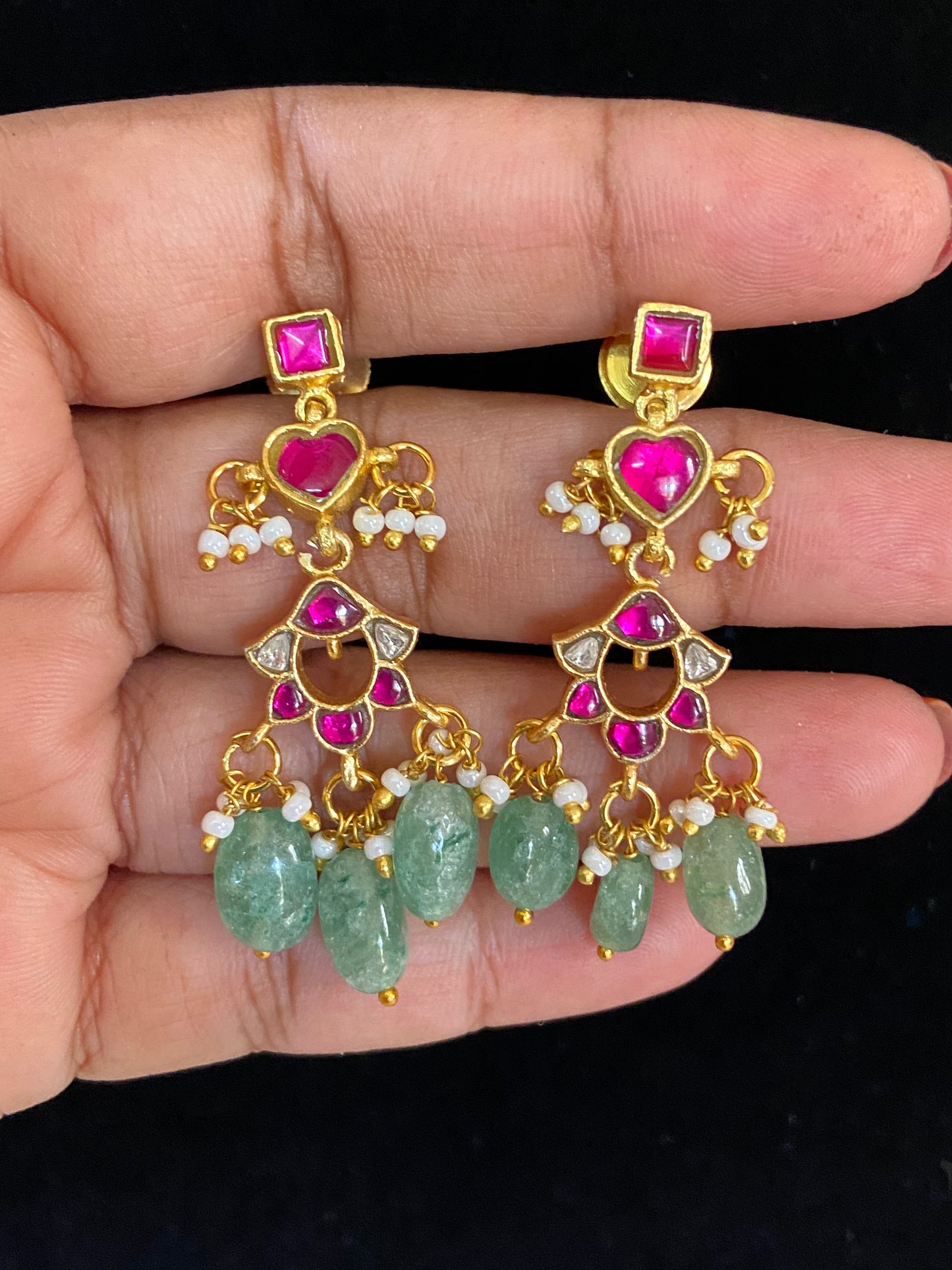 Antique Jadau kundan Earrings | Indian Earrings