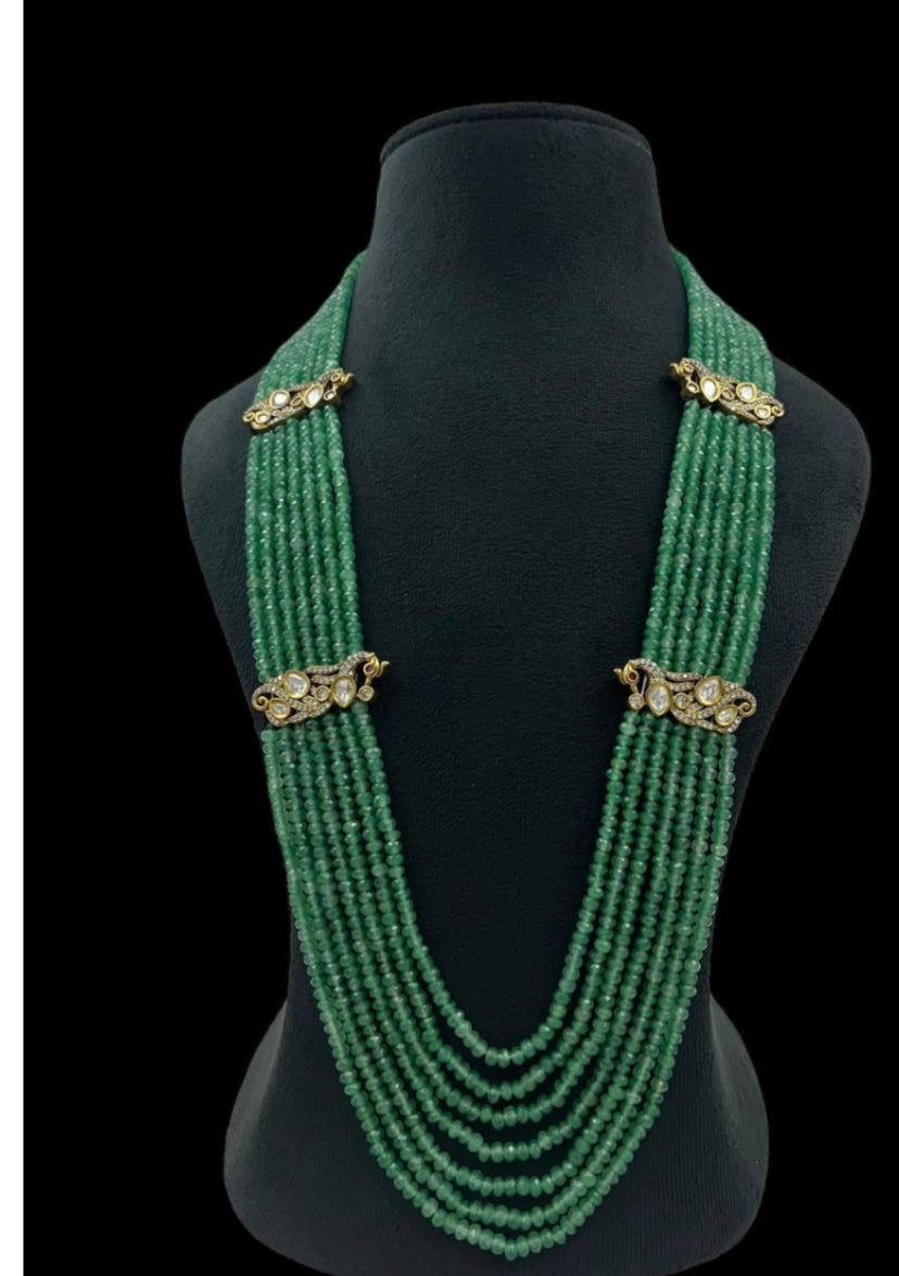 Victorian Peacock  Onyx Beads Necklace | Latest Indian jewelry