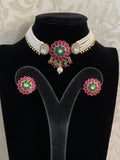 Kundan Pendant Pearl Choker