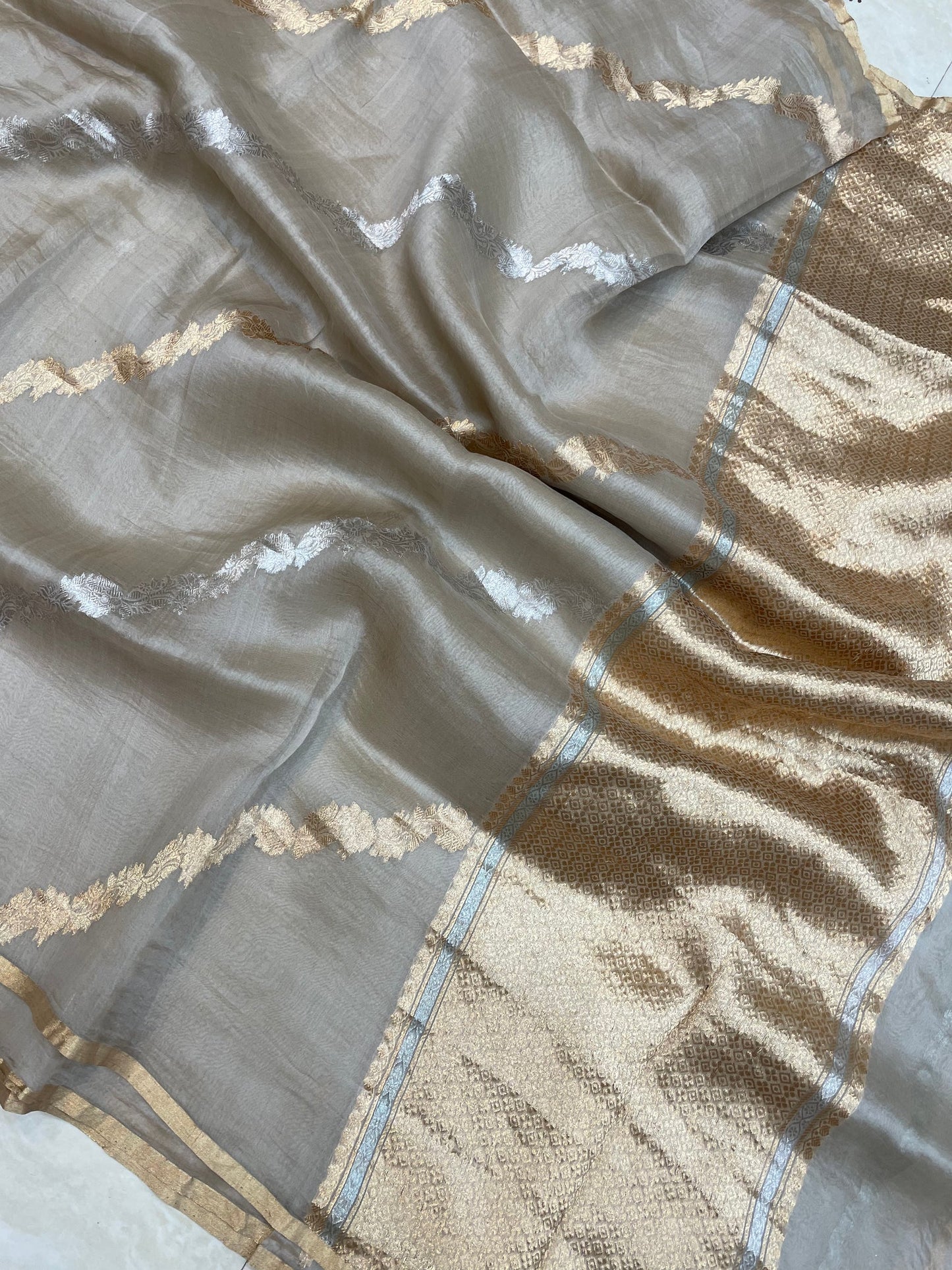 Pure Kora Organza Saree | silk mark certified saree