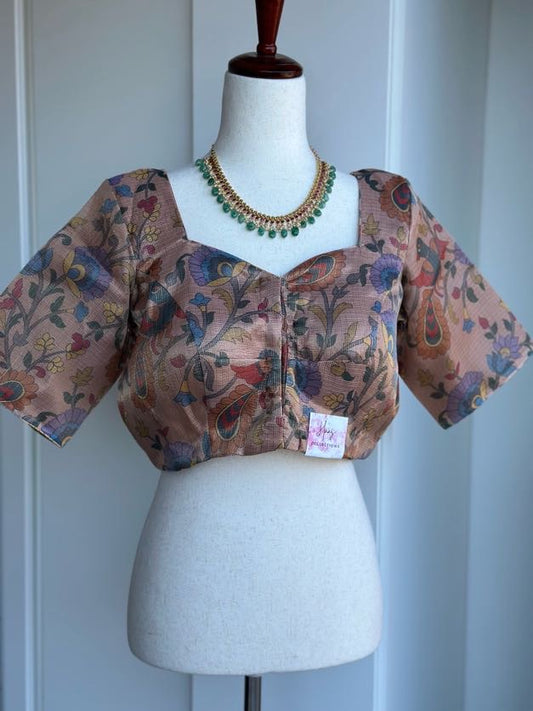 Tissue Floral  Blouse |  Readymade Blouses in USA