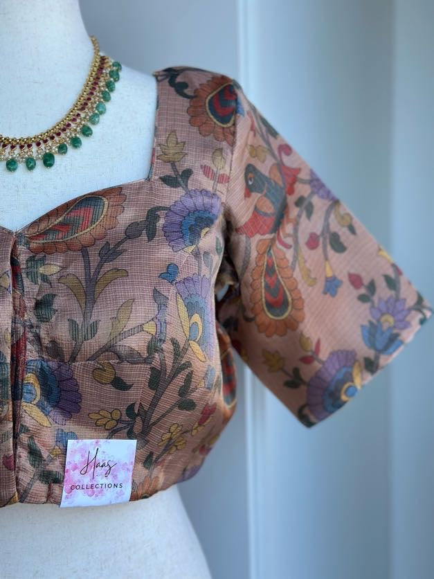 Tissue Floral  Blouse |  Readymade Blouses in USA