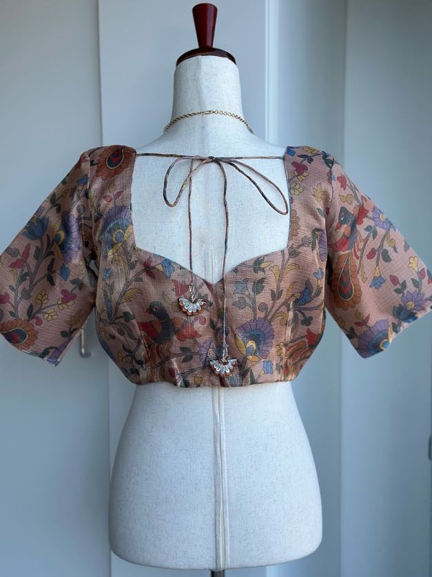 Tissue Floral  Blouse |  Readymade Blouses in USA