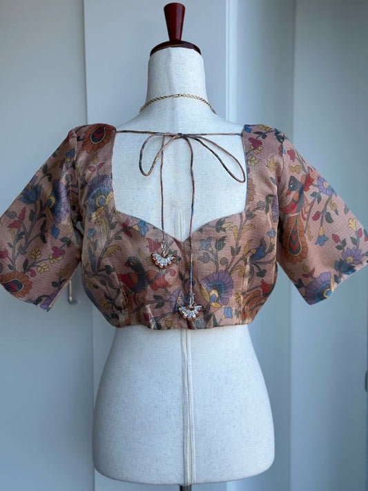 Tissue Floral  Blouse |  Readymade Blouses in USA