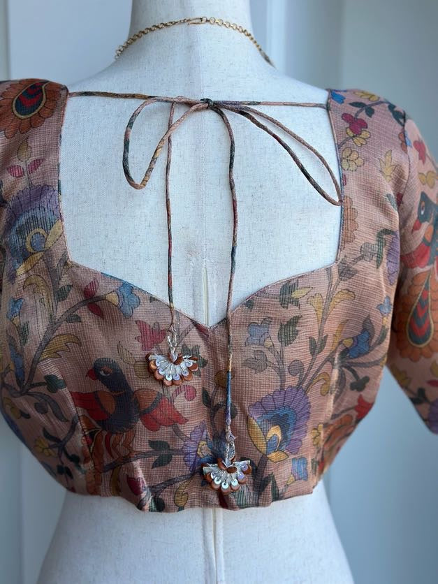 Tissue Floral  Blouse |  Readymade Blouses in USA