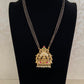 Antique Lakshmi Pendant Set Mangalasutra | Traditional Black Beads