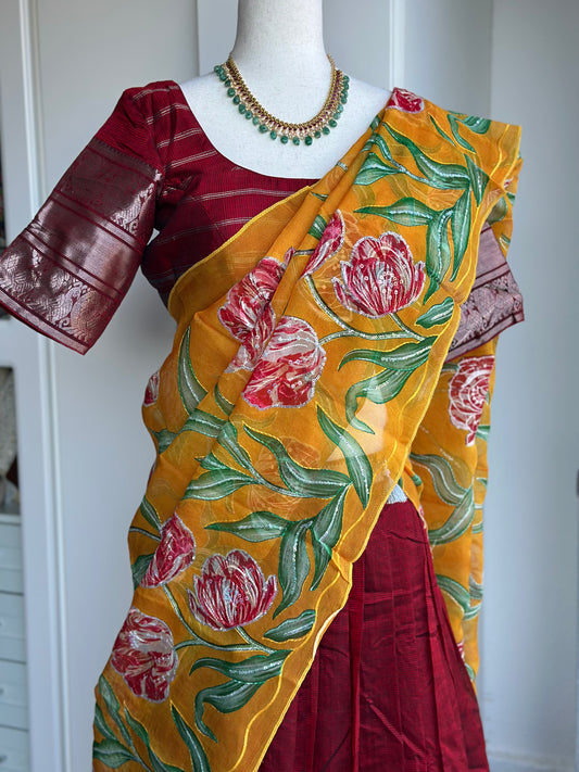 Mangalagiri  Pattu pavada |  Partywear Lehanga |  Lehanga voni