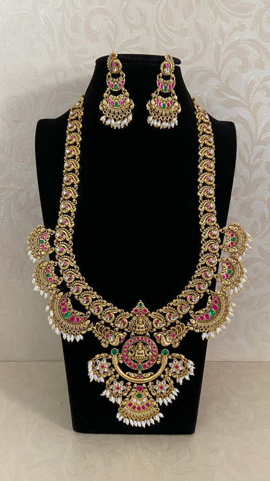 Antique Temple Necklace Set | Indian Traditional Jewelry | Bridal jewellery