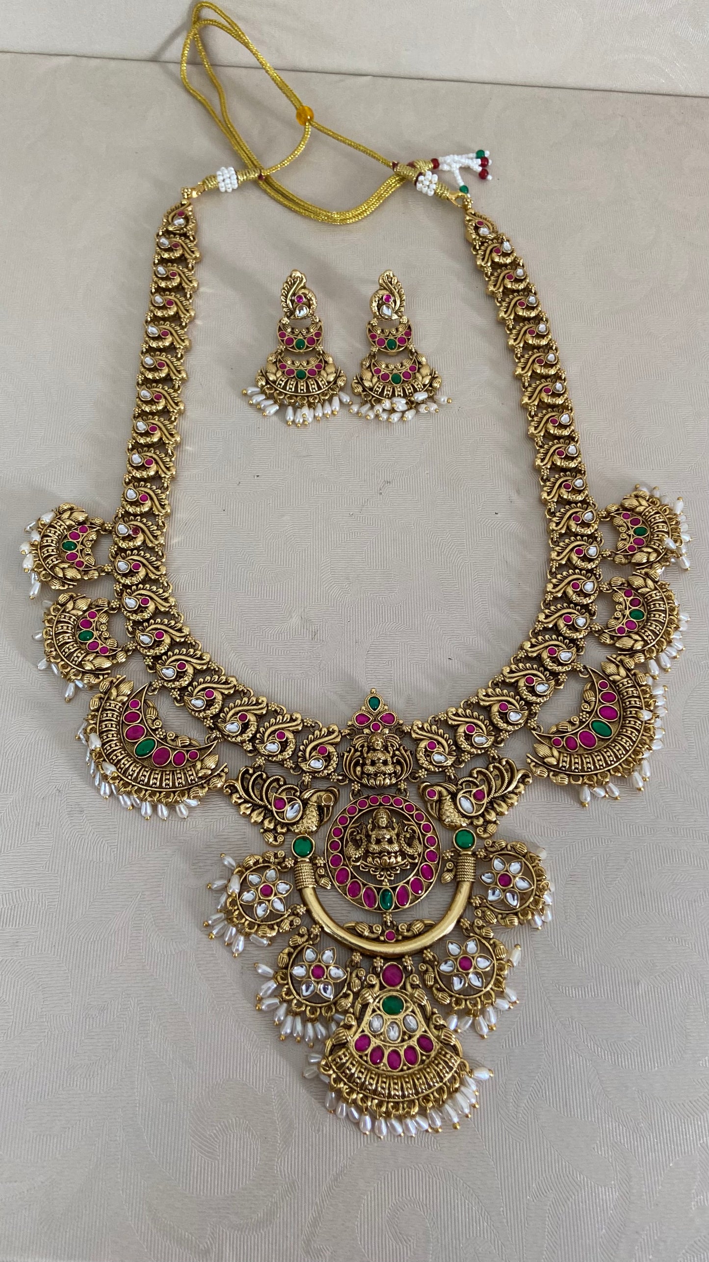 Antique Temple Necklace Set | Indian Traditional Jewelry | Bridal jewellery