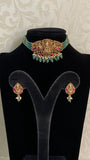 Antique Lakshmi Pendant Beads Choker Set | Traditional Temple Jewelryn In USA