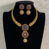 Carved Stone Pendant Antique Kante Set | Traditional Jewelry In USA