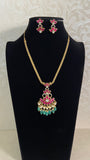Jadau Kundan Pendant Nanu Patti  Set | Indian Traditional Jewelry In USA