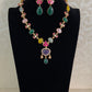 Kundan Fusion Natural Stones Necklace Set | Indian jewelry In USA