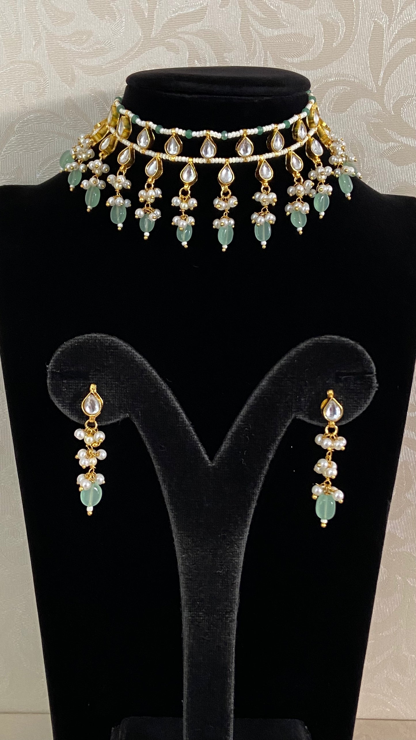 Pearl Kundan Choker Set | Indian Jewelry In USA