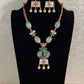 Kundan Fusion Natural Stones Necklace Set | Indian jewelry In USA