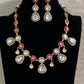Kundan Fusion Natural Stones Necklace Set | Indian jewelry In USA