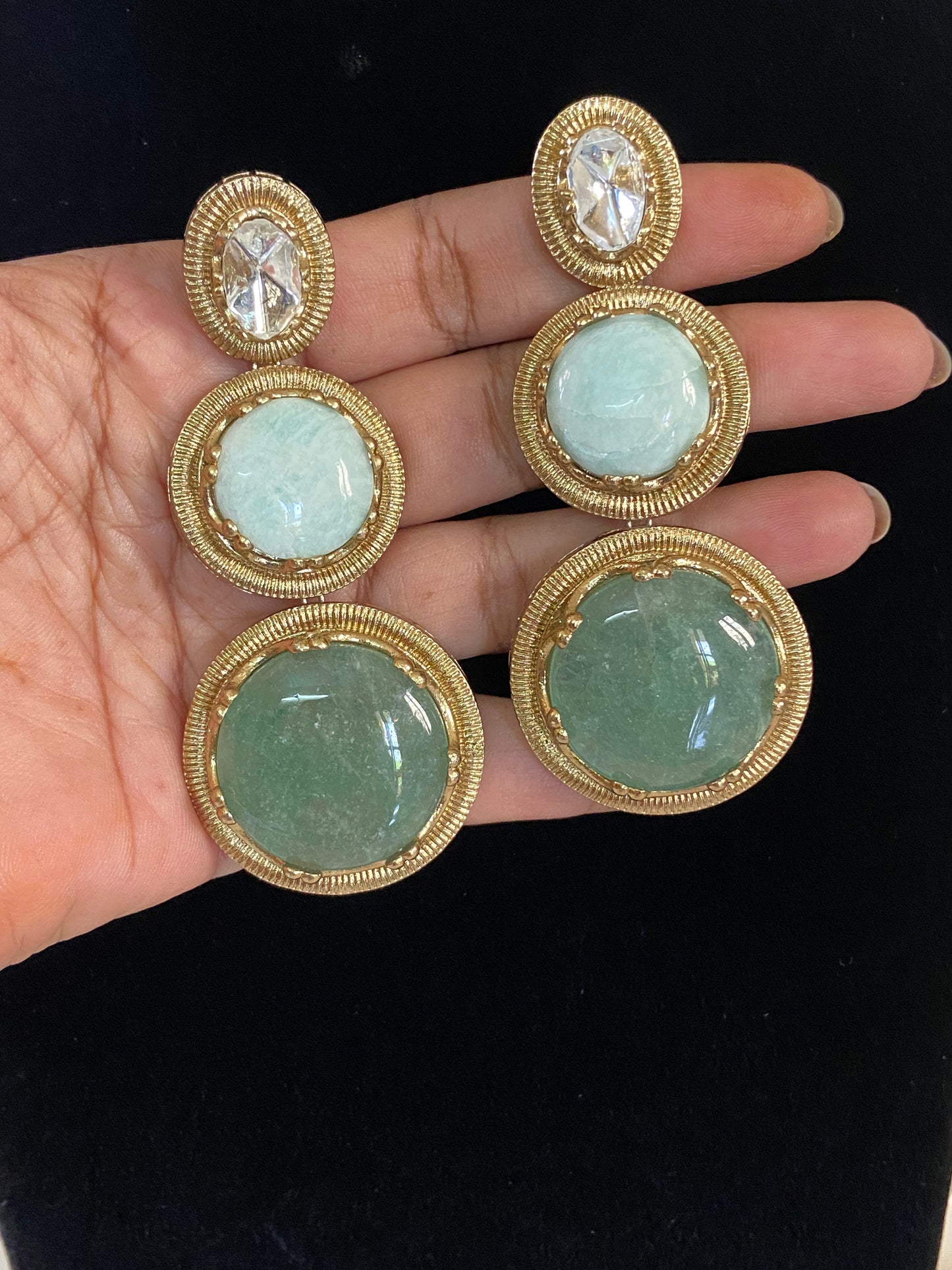 Korean Style Earrings | Trible Drop Earrings