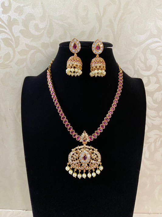 AD & Kemp Necklace With Jumki Earrings | Indian Necklace