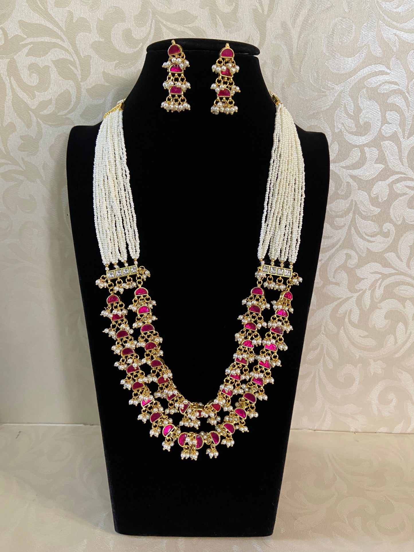 Kundan & Pearl Mala Necklace