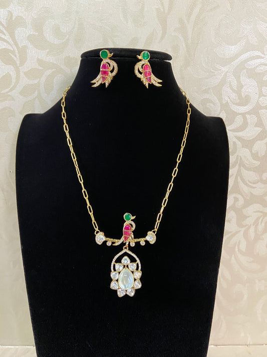 Polki kundan Bird Necklace | Exclusive Necklace
