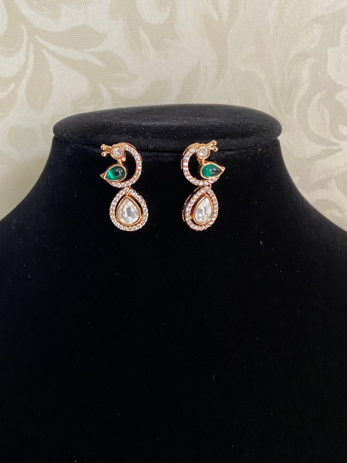 AD Peacock Earrings | Indian jewelry In USA