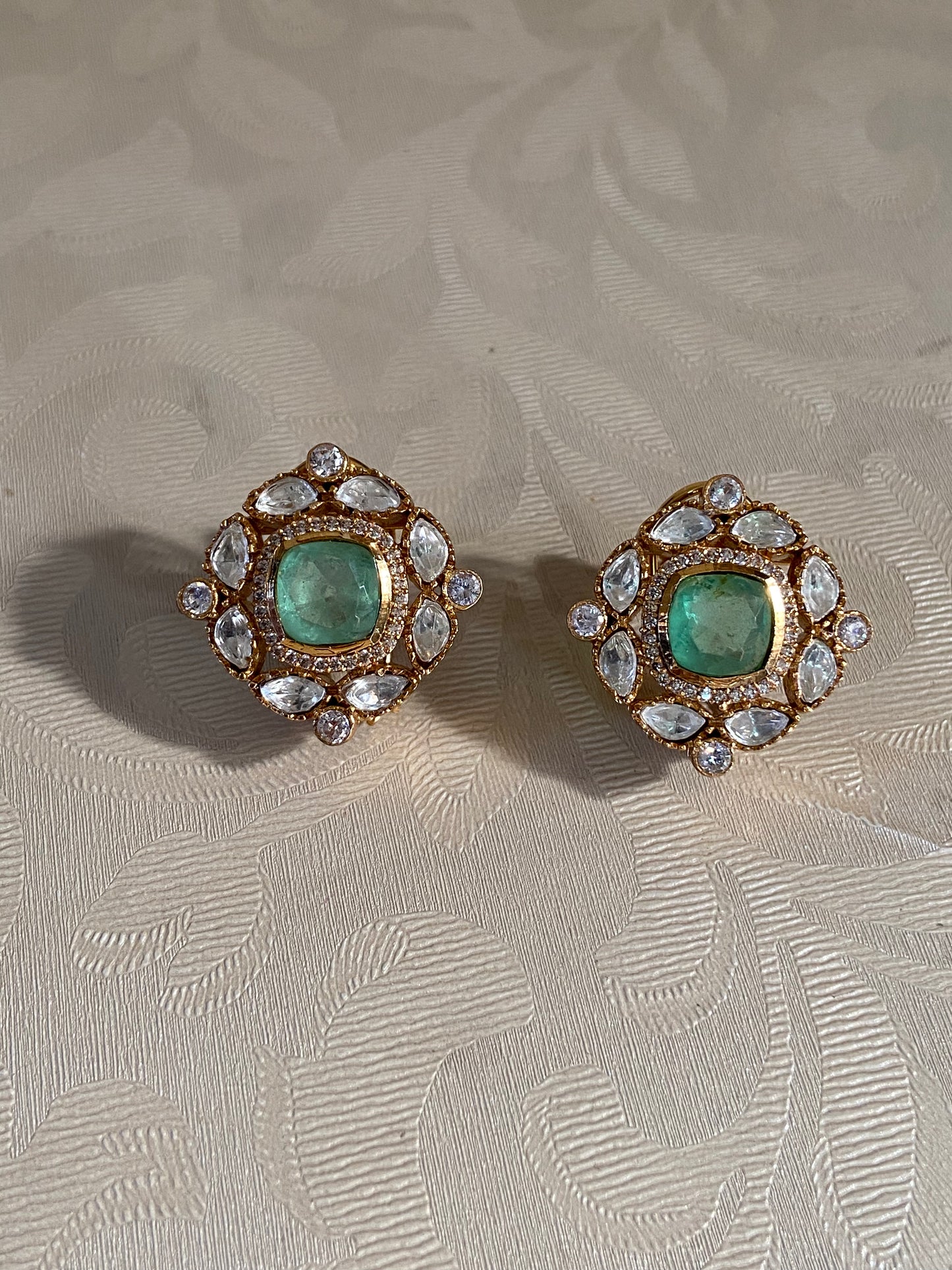 Polki Kundan Studs | Latest Jewelry