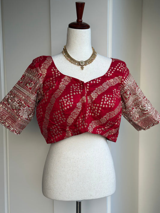 Crepe Silk bandini Blouse | Readymade Blouses in USA