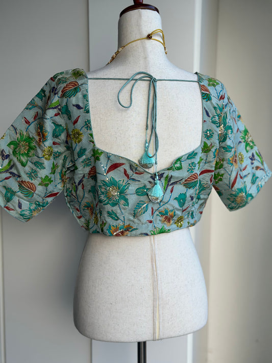Printed Tissue Blouse | Saree blouses in USA