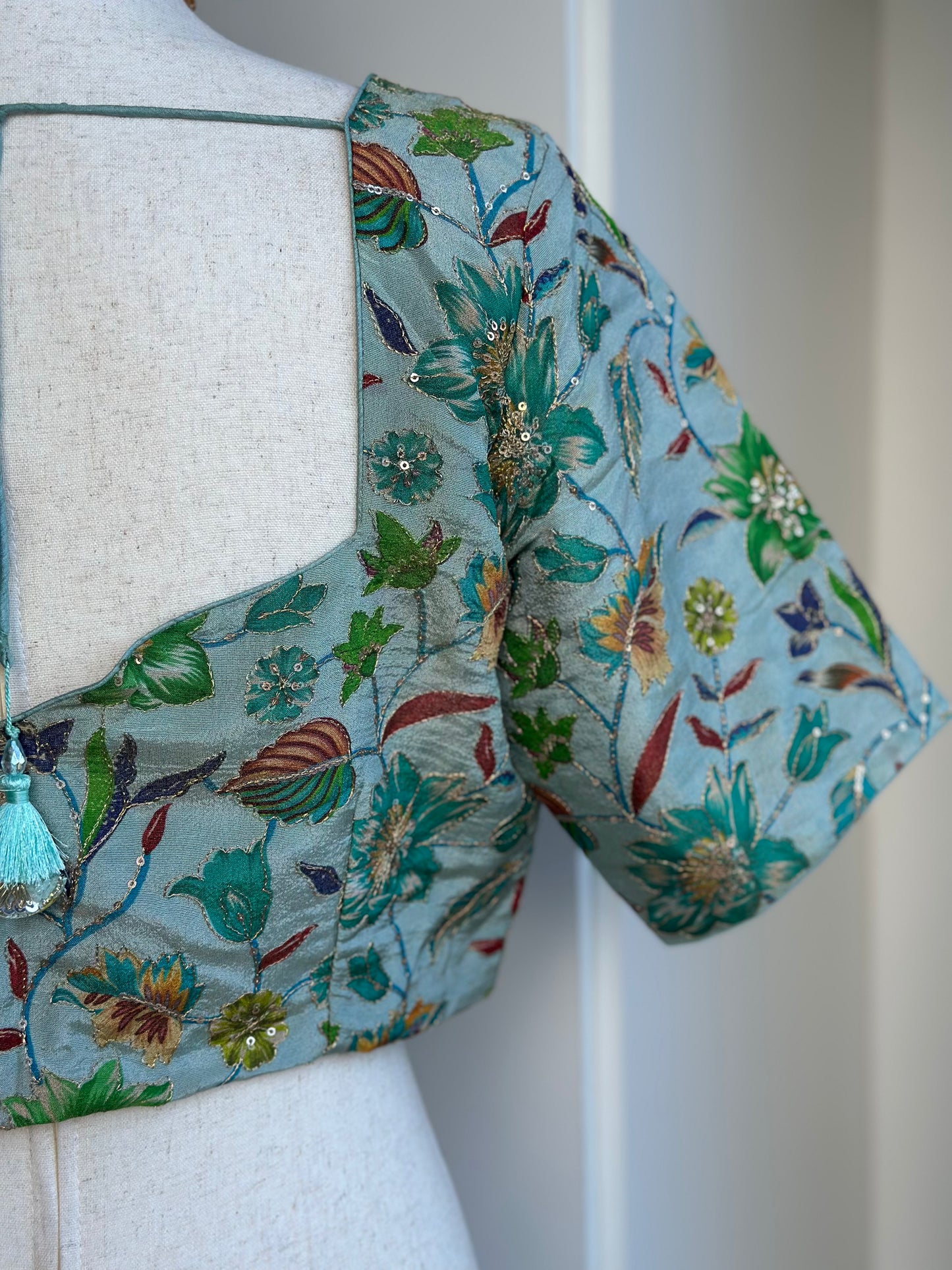 Printed Tissue Blouse | Saree blouses in USA