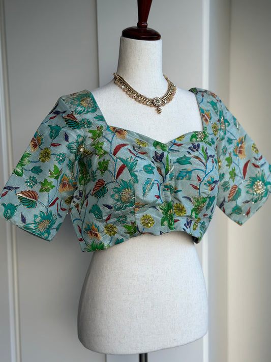 Printed Tissue Blouse | Saree blouses in USA