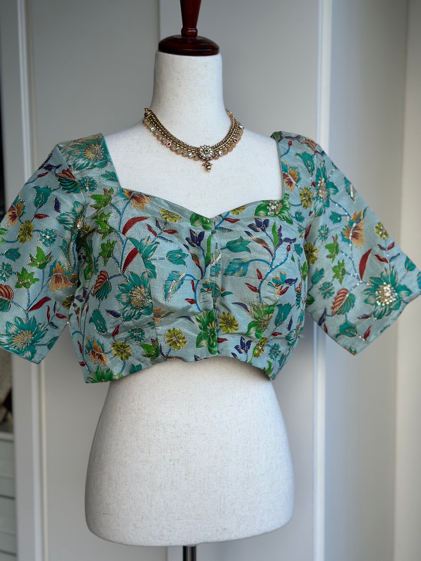 Printed Tissue Blouse | Saree blouses in USA