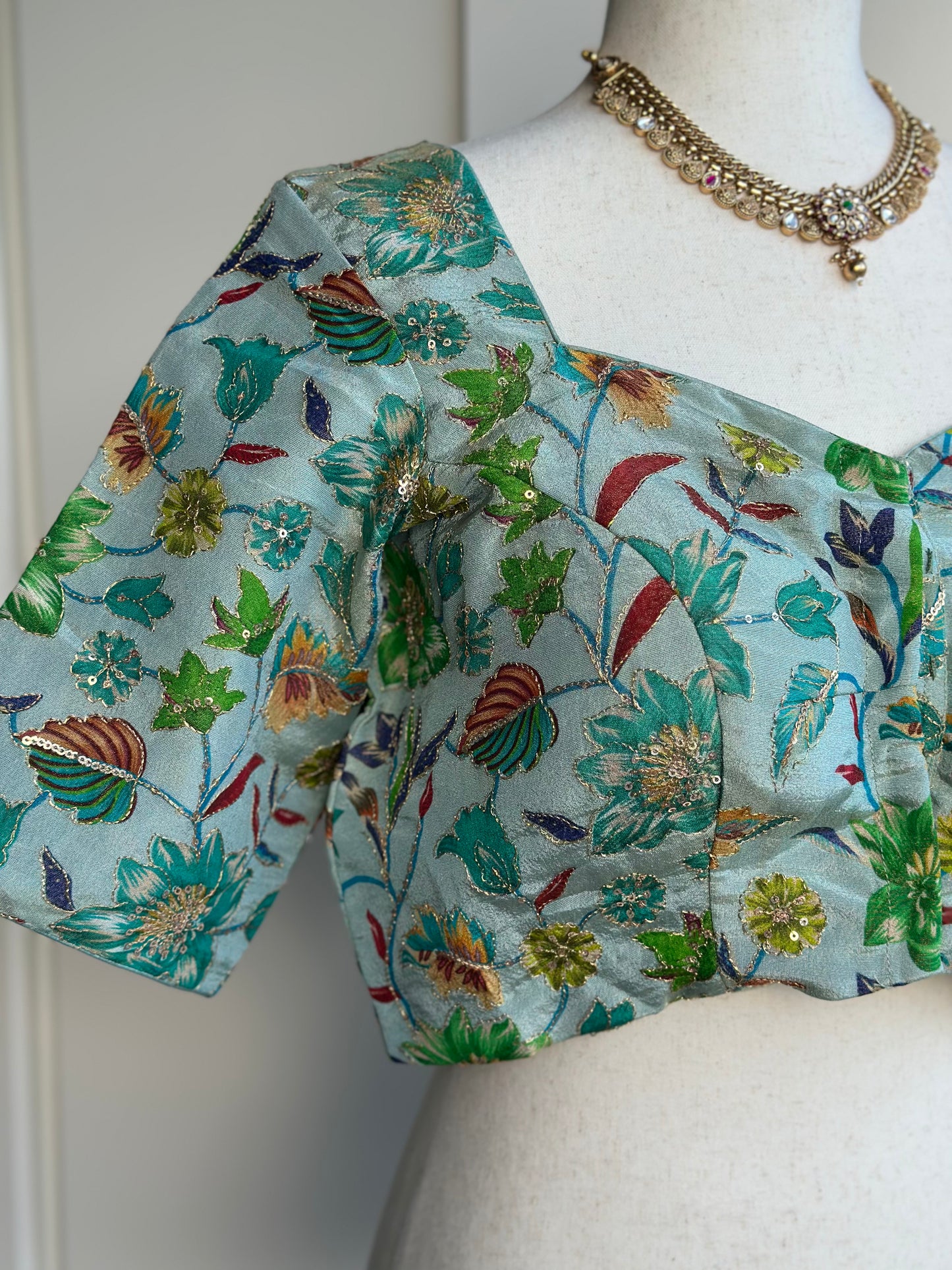 Printed Tissue Blouse | Saree blouses in USA