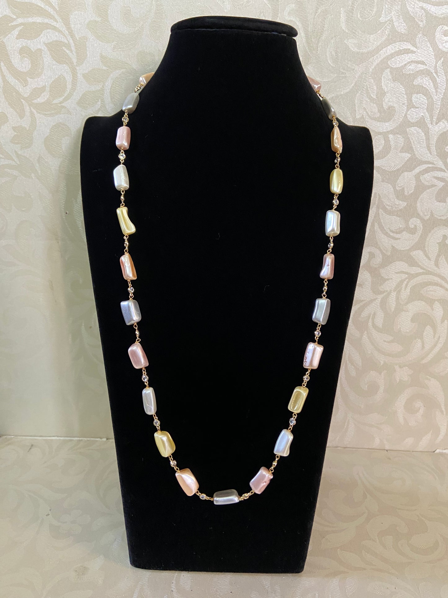 Natural MOP Necklace | Indian Beads Mala