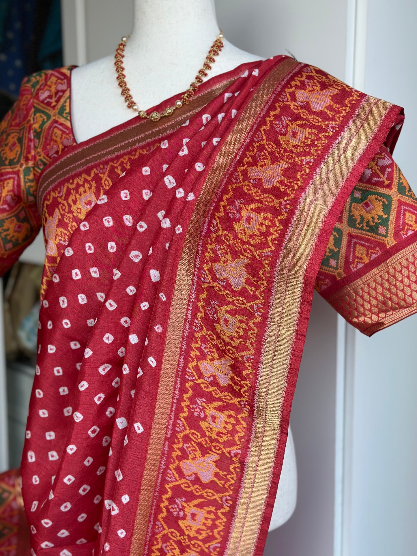 Malai Silk Saree | Bandini Patola Saree | Sarees in USA