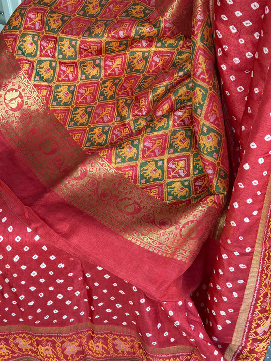 Malai Silk Saree | Bandini Patola Saree | Sarees in USA