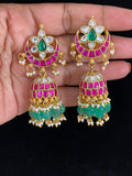 Jadau Kundan Jumkis | Traditional Indian Jewelry