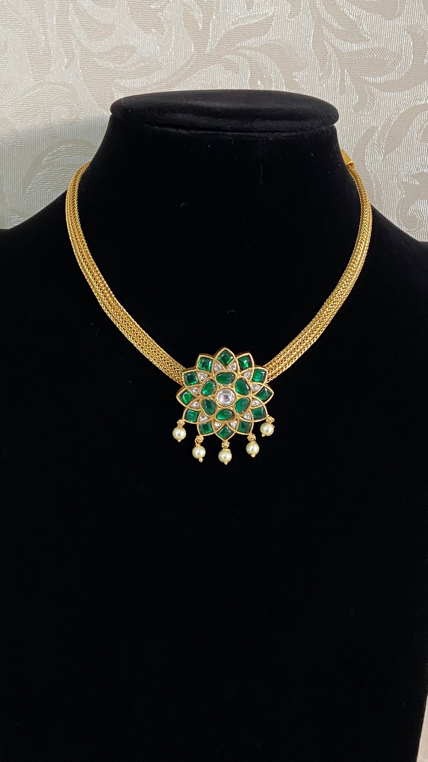 Jadau Kundan Pendant Nanu Patti Necklace | Indian Jewelry In USA