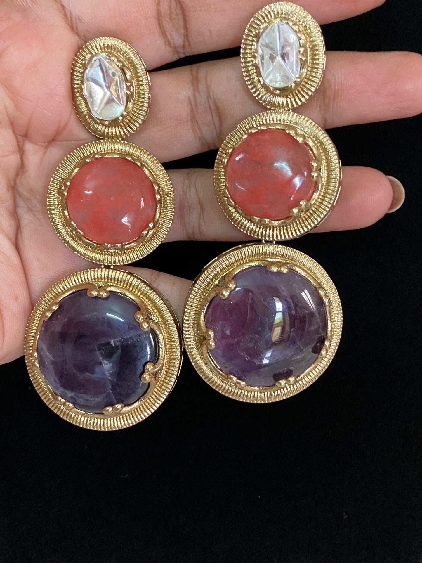 Korean Style Earrings | Trible Drop Earrings