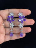 Tanzanite floral Earrings | Indian Earrings