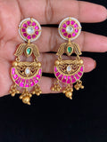 Antique Ahmadabadi Kundan Earrings | Kundan jewelry In USA