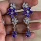 Tanzanite floral Earrings | Indian Earrings