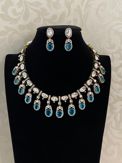 Victorian Polki Kundan Necklace With Earrings | Indian Necklace In USA
